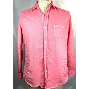 NWT Frank & Eileen Tattered PINK CORAL Italian Cotton Button Down Shirt SZ M